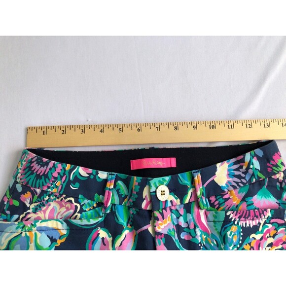 Lilly Pulitzer 4 High Tide Navy SHE'S GOT SOL KELLY STRETCH PANTS Ankle NWT - Picture 8 of 11